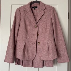 Talbots Pink Tailored Wool-Blend Blazer and skirt